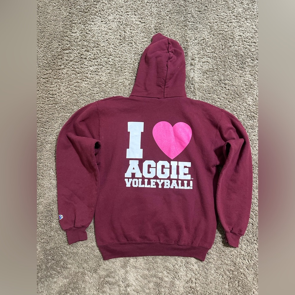 Vintage NCAA Texas A&M “I love volleyball” hoodie 00s size medium